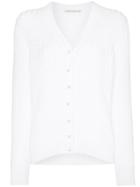 Alessandra Rich Knitted Button-down Cardigan - White