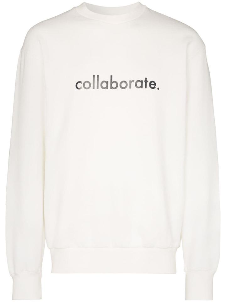 Loreak Mendian Slogan Print Sweatshirt - White