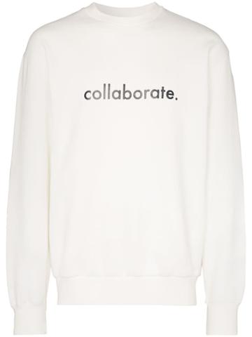 Loreak Mendian Slogan Print Sweatshirt - White