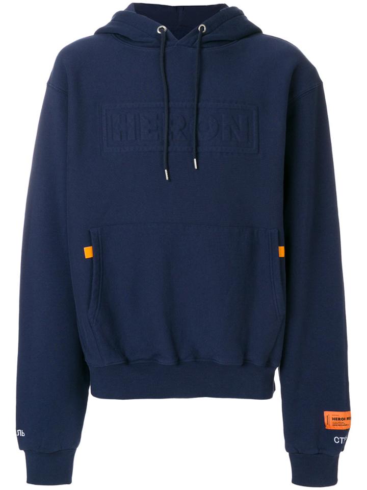 Heron Preston Oversized Logo Hoodie - Blue