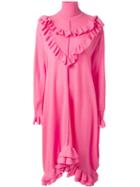 Stella Mccartney Frilled Knit Dress, Women's, Size: 40, Pink/purple, Polyamide/spandex/elastane/wool/virgin Wool
