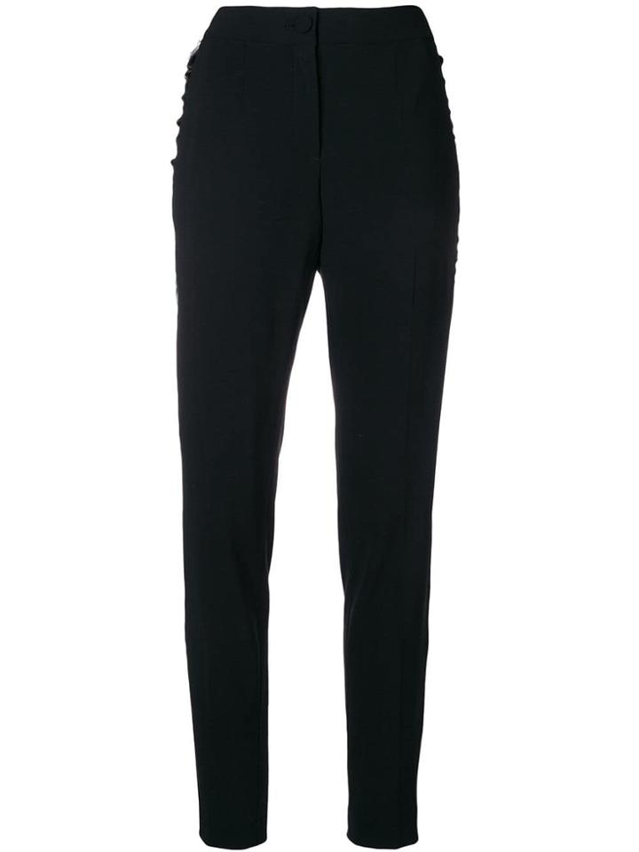 Talbot Runhof Stripe Detail Trousers - Black