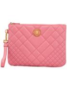 Versace Quilted Medusa Clutch - Pink