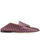 Sergio Rossi Woven Style Loafers - Red