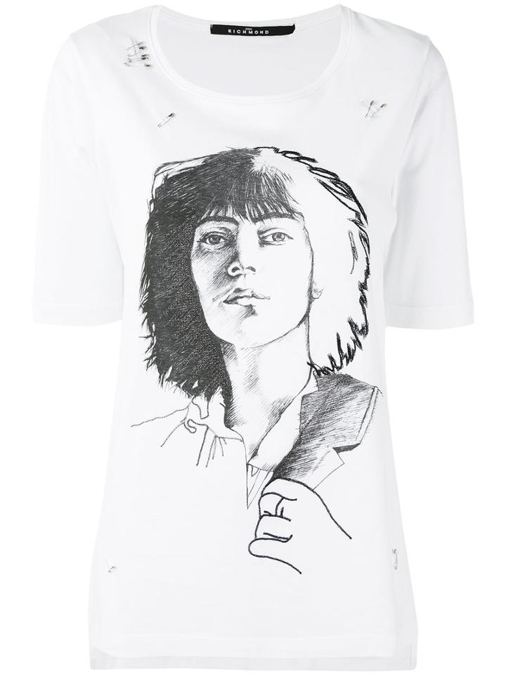 John Richmond - Sketch T-shirt - Women - Cotton - S, White, Cotton