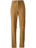 Courrèges 'p04' Trousers, Women's, Size: 36, Brown, Goat Skin
