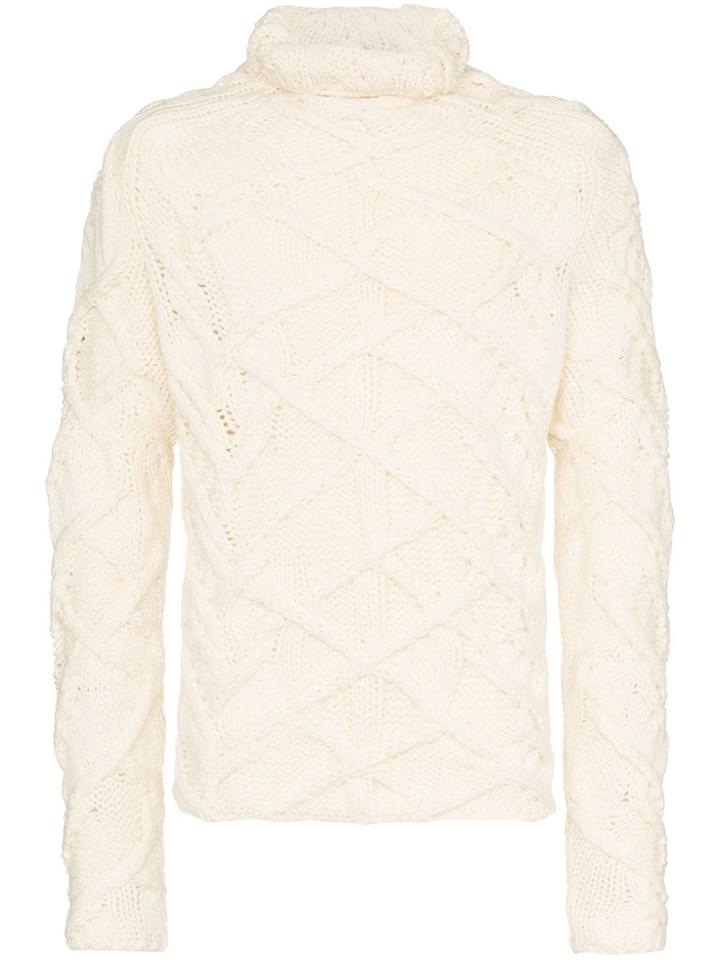 Martin Diment Cable Knit Jumper - White