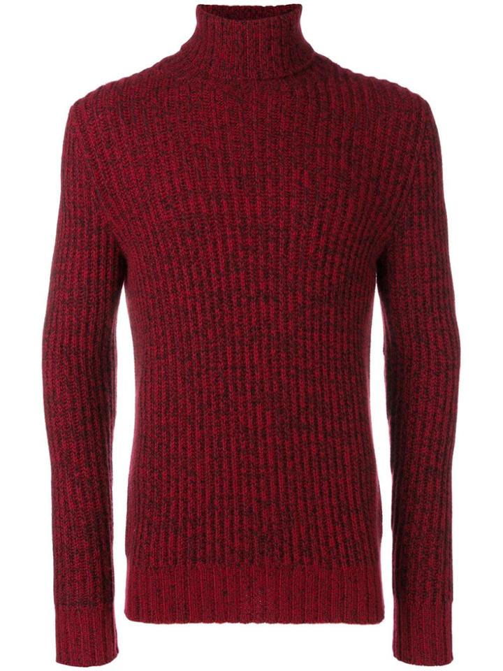 Theory Roll Neck Sweater - Red