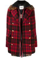 Bazar Deluxe Zipped Tartan Coat - Blue