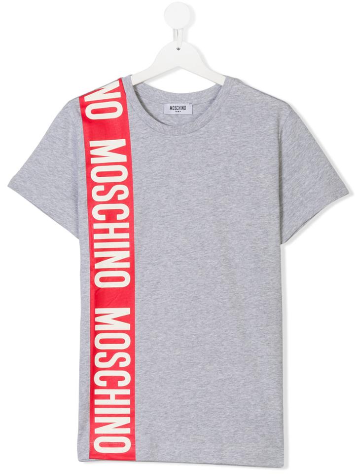 Moschino Kids Logo Print T-shirt - Grey