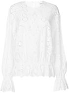 Perseverance London Lace Bell Sleeve Top - White