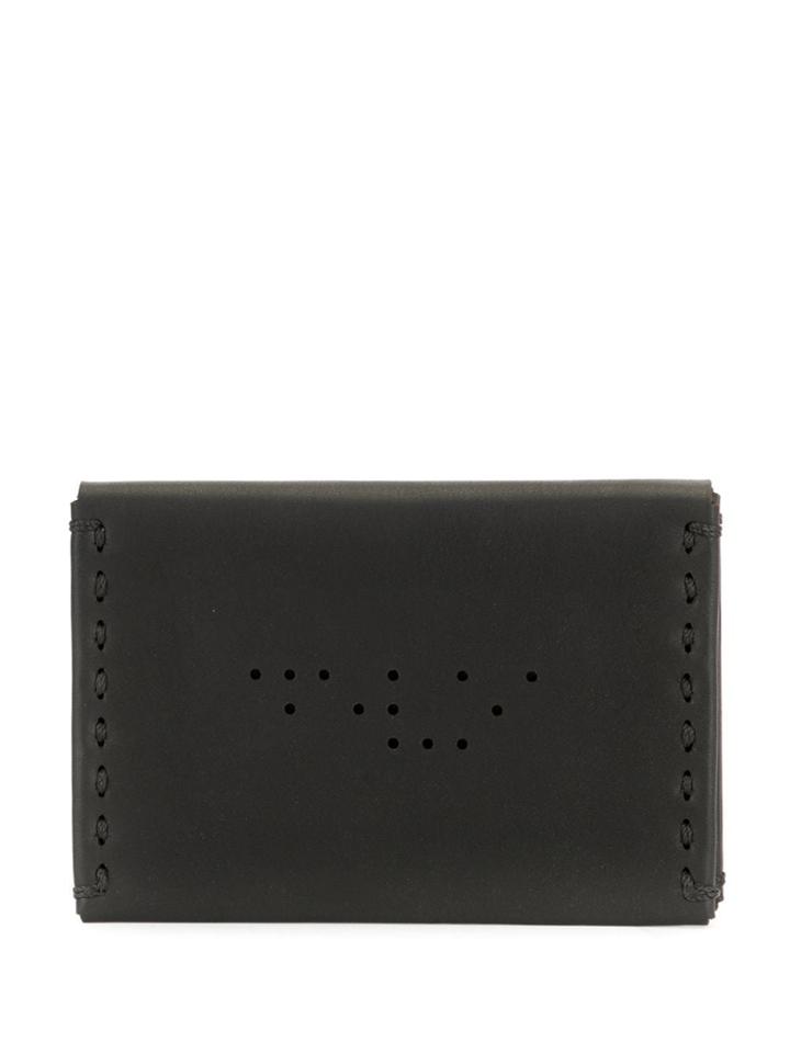 Devoa Perforated Detail Cardholder - Black