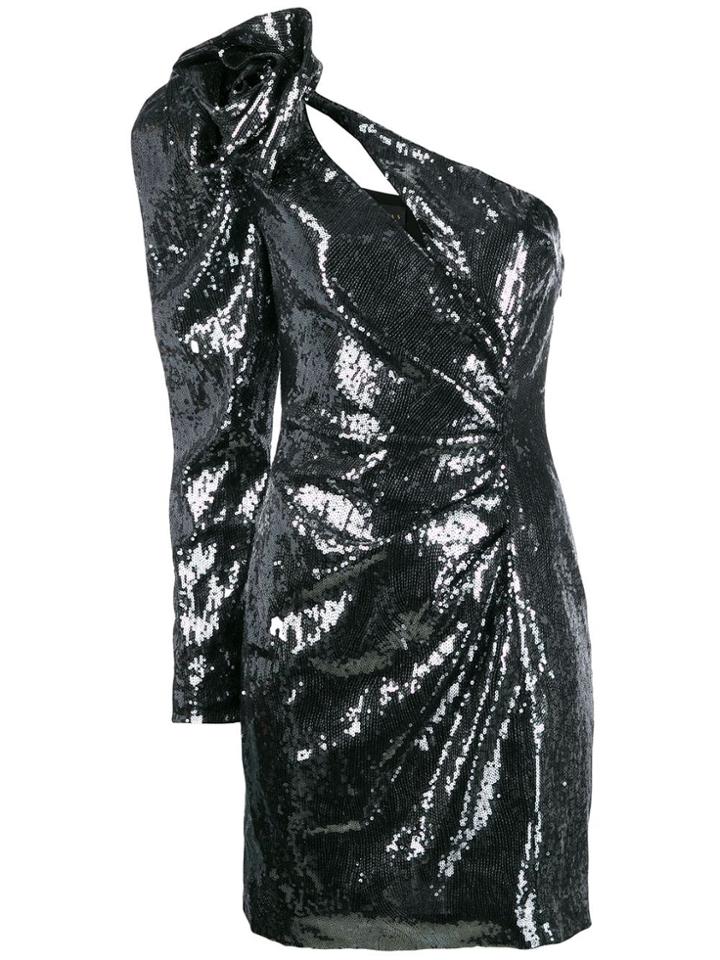 Dundas One-shoulder Sequin Mini Dress - Metallic
