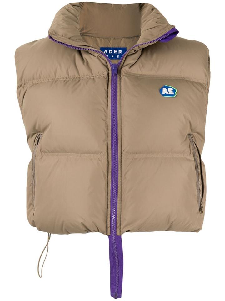 Ader Error Duck Down Vest - Brown