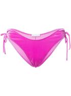 Fleur Du Mal High Leg Bikini Bottom - Pink & Purple