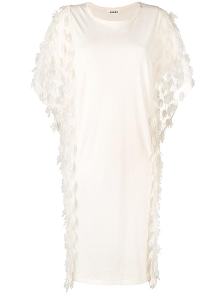 Zucca Tulle Sleeve Dress - Neutrals