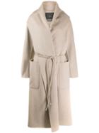 Max Mara Atelier Wrap Front Coat - Neutrals
