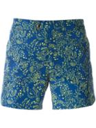 Jil Sander Printed Swim Shorts, Men's, Size: Medium, Blue, Polyester