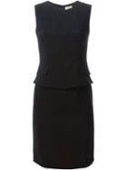 Issa Peplum Waist Dress, Women's, Size: 10, Black, Viscose/acetate/spandex/elastane/silk