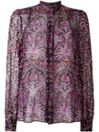 Giambattista Valli Semi Sheer Floral Shirt, Women's, Size: 42, Nude/neutrals, Silk