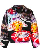 Supreme Casino Print Puffer Jacket - Black