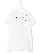 Tree House - Knotted Check Top Dress - Kids - Cotton - 3 Yrs, White