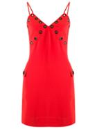 Reinaldo Lourenço V-neck Dress, Women's, Size: 38, Red, Polyester