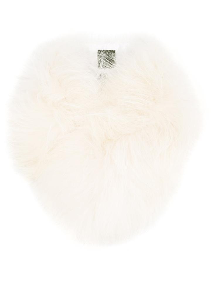 Mr & Mrs Italy Fur Collar, Women's, White, Racoon Fur