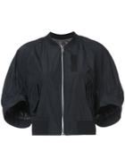 Kuho Cropped Zip-up Bomber Jacket - Black