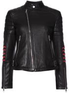 Neil Barrett Embroidered Biker Jacket - Black