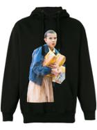 Intoxicated Skull-embroidered Hoodie - Black