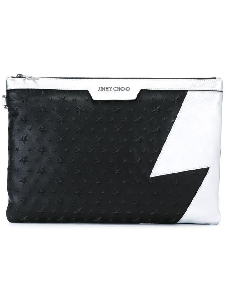 Jimmy Choo Derek Clutch, Men's, Black, Calf Leather