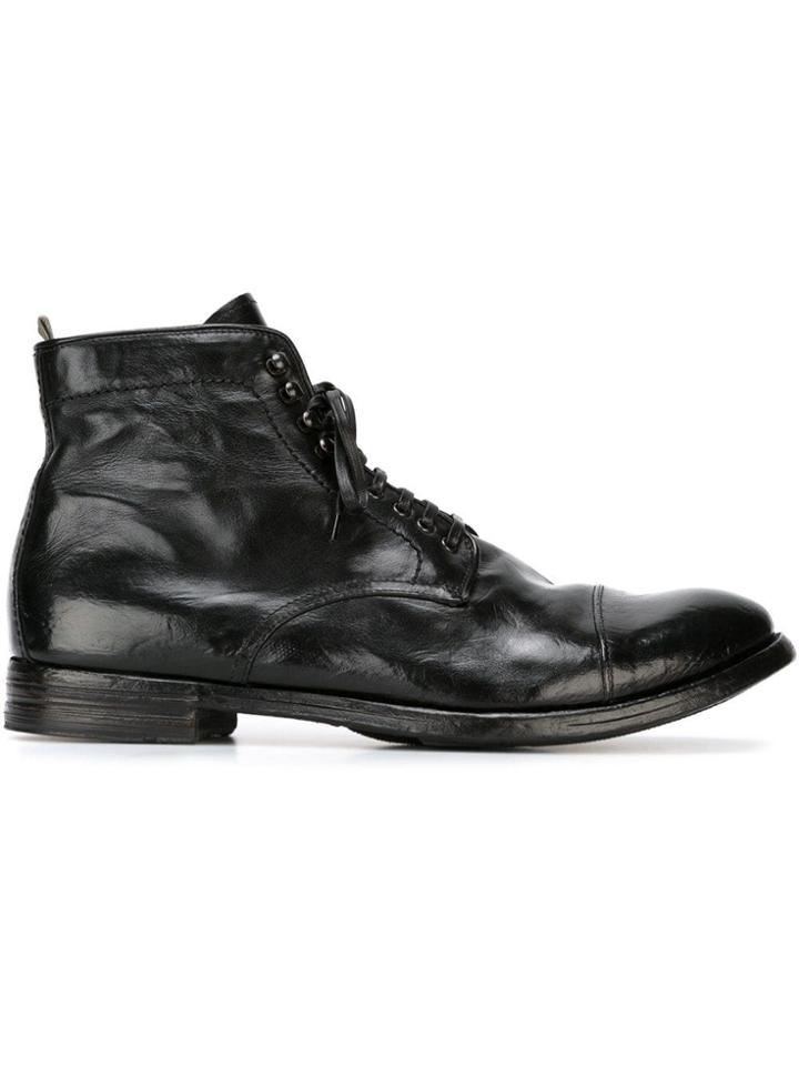Officine Creative Lace Up Boots - Black
