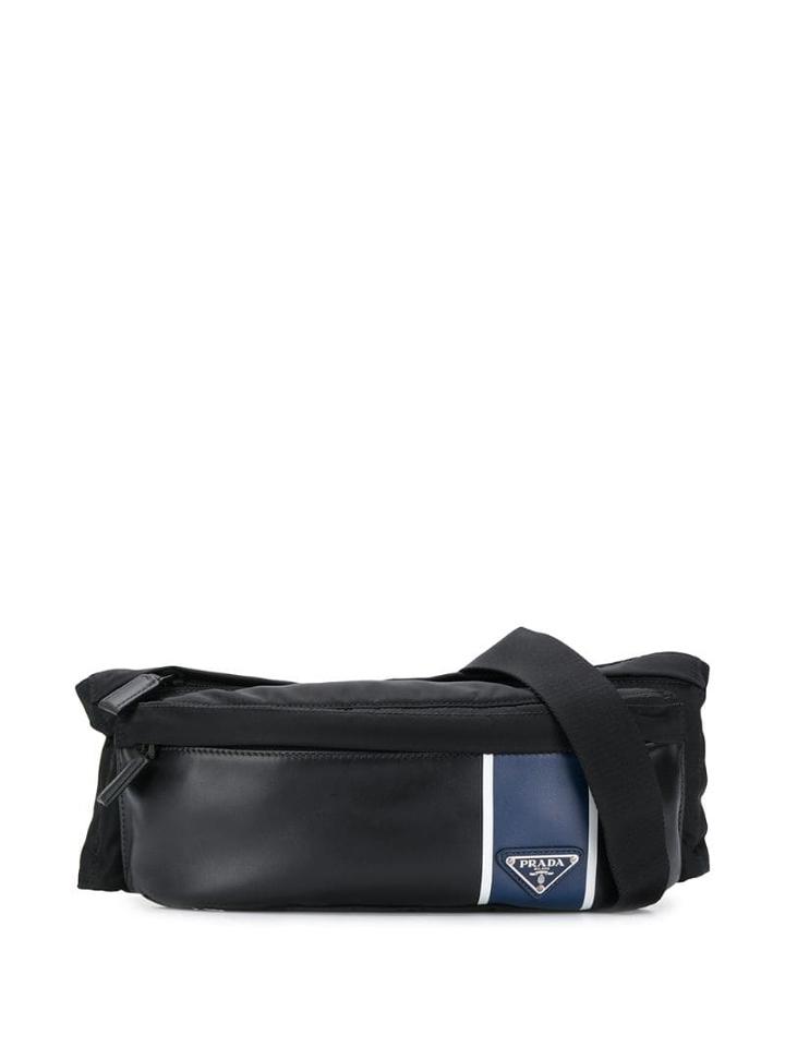 Prada Stripe Belt Bag - Black