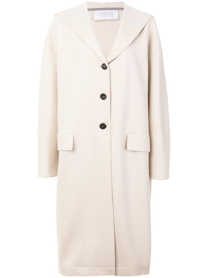 Harris Wharf London Single Breasted Coat - Nude & Neutrals