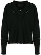 Andrea Bogosian Cut Out Details Sweatshirt - Black