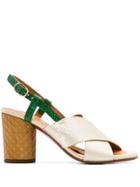 Chie Mihara Giles Opera Sandals - White