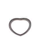 Eva Fehren Heart Shaped Diamond Ring - Silver
