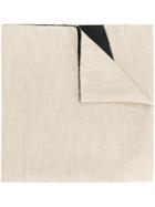 Dirk Bikkembergs Printed Logo Scarf - Nude & Neutrals