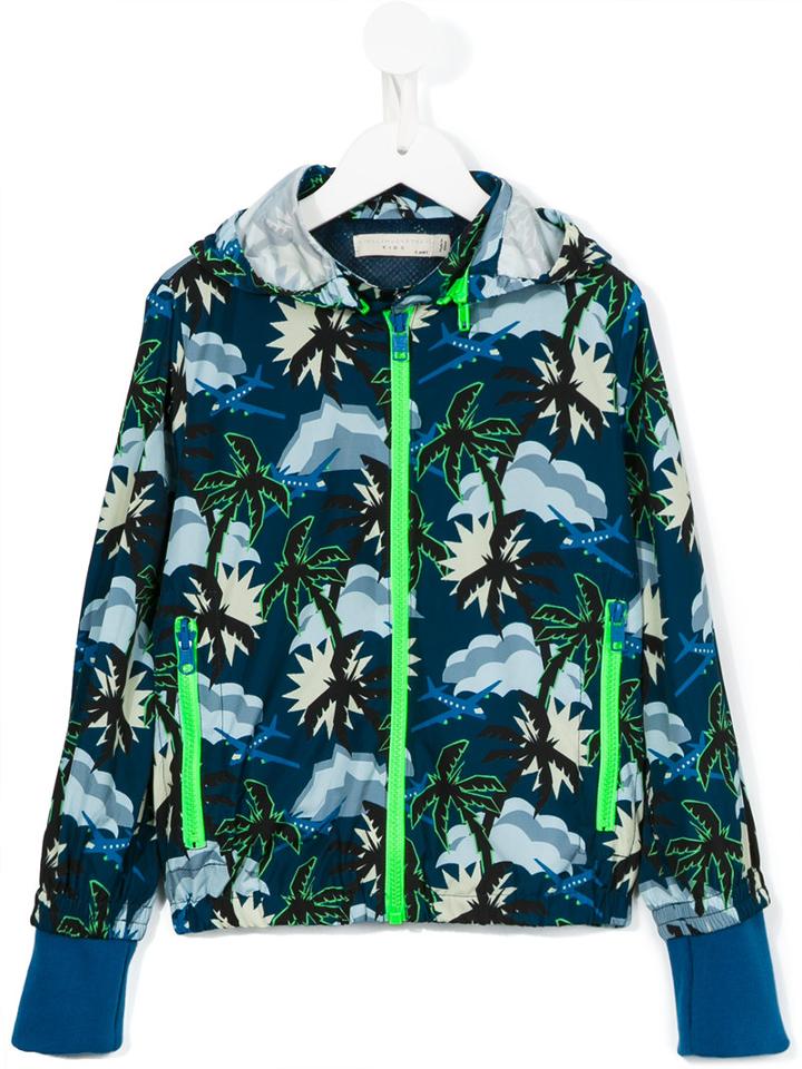 Stella Mccartney Kids Palm Tree Print Jacket, Boy's, Size: 10 Yrs, Blue