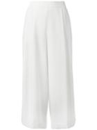 Diane Von Furstenberg Tailored Cropped Trousers, Women's, Size: 4, White, Polyester/spandex/elastane