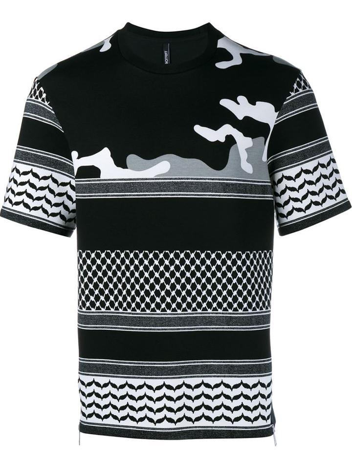 Neil Barrett Monochrome Print Short Sleeve T-shirt
