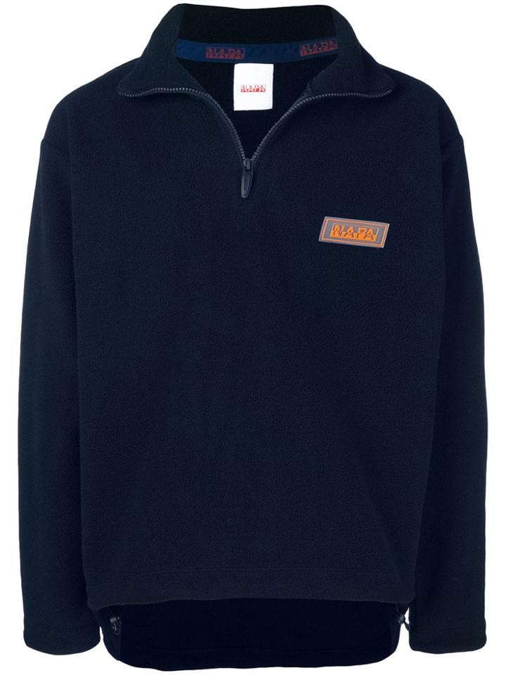 Napa By Martine Rose Zipped Collar Sweatshirt - Blue