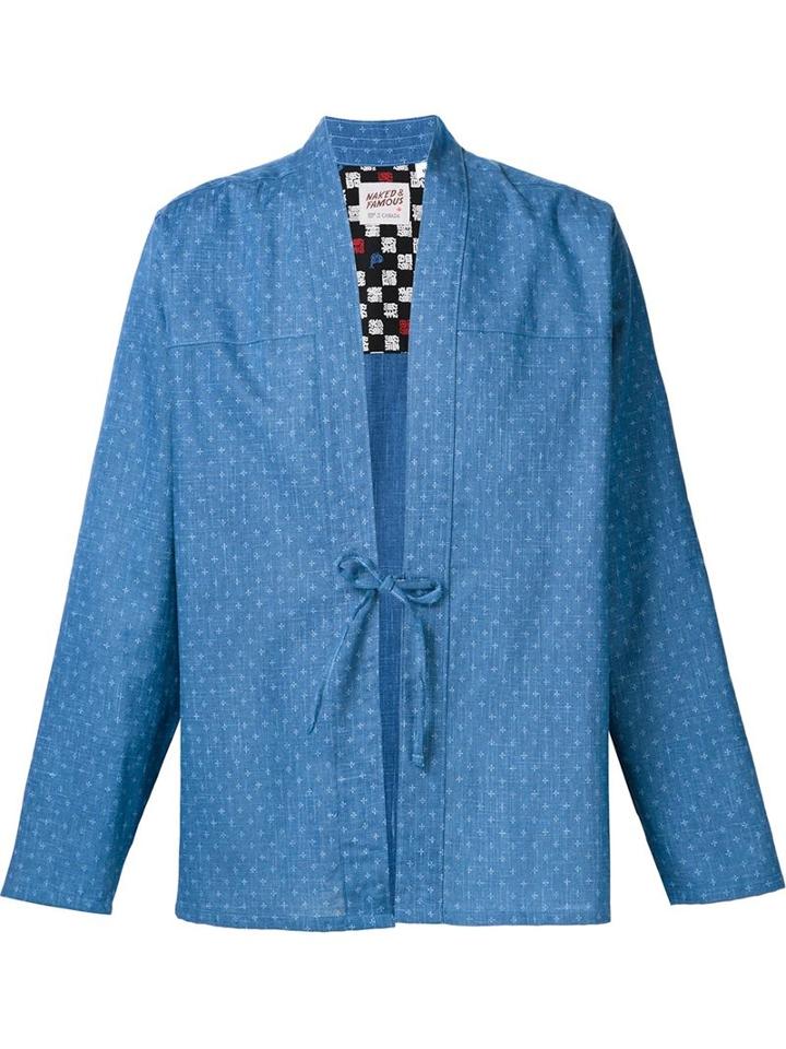 Naked And Famous Tie Knot Shirt, Men's, Size: Xl, Blue, Cotton