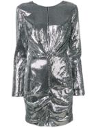 Msgm Longsleeved Sequin Dress - Silver