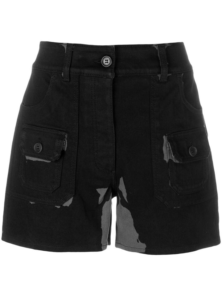 Prada Patchy High Waist Shorts - Black