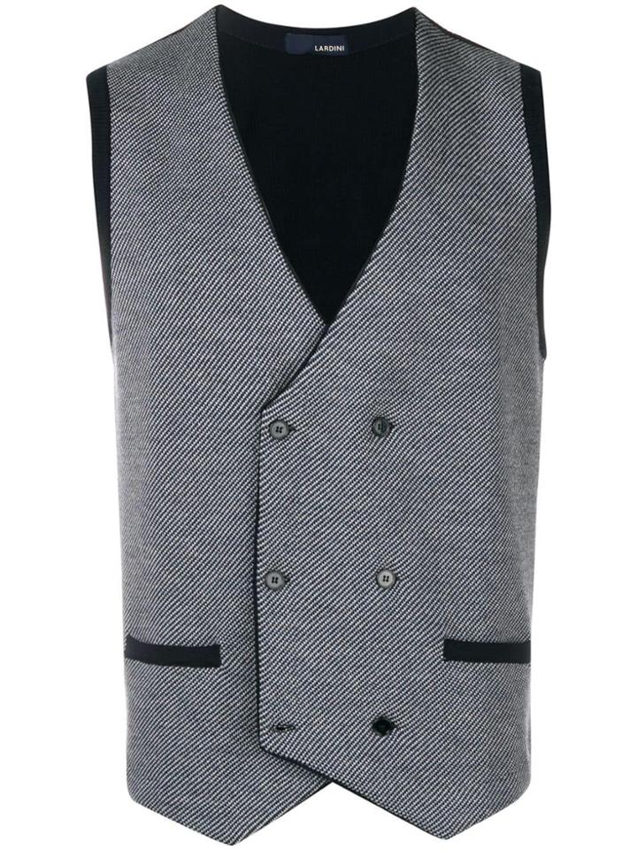 Lardini Double-breasted Fitted Waistcoat - Blue
