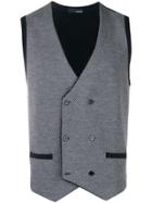 Lardini Double-breasted Fitted Waistcoat - Blue