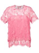 Ermanno Scervino - Double-layer Blouse - Women - Cotton/polyester - 44, Women's, Pink/purple, Cotton/polyester