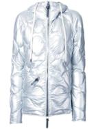 Kru Metallic (grey) Hooded Puffer Jacket, Women's, Size: Medium, Polyester